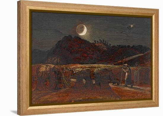 Cornfield by Moonlight-Samuel Palmer-Framed Stretched Canvas