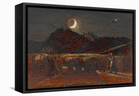 Cornfield by Moonlight-Samuel Palmer-Framed Stretched Canvas