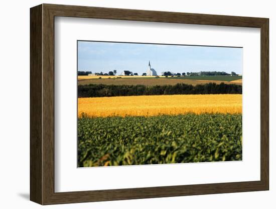 Cornfield with Church in Background-null-Framed Photographic Print