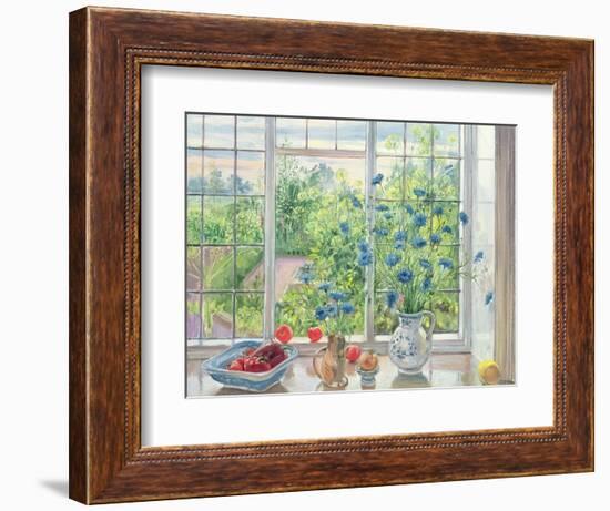 Cornflowers and Kitchen Garden-Timothy Easton-Framed Giclee Print