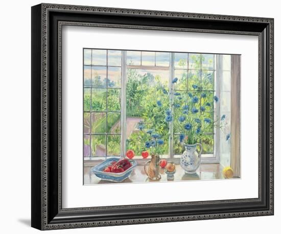 Cornflowers and Kitchen Garden-Timothy Easton-Framed Giclee Print