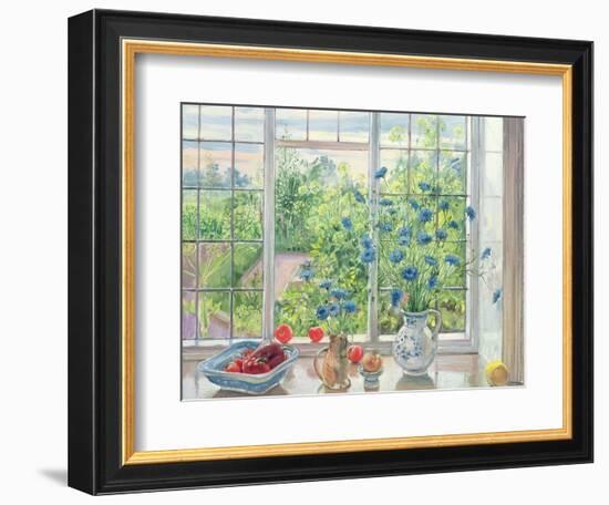 Cornflowers and Kitchen Garden-Timothy Easton-Framed Giclee Print