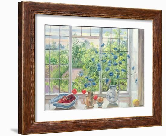 Cornflowers and Kitchen Garden-Timothy Easton-Framed Giclee Print