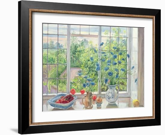 Cornflowers and Kitchen Garden-Timothy Easton-Framed Giclee Print