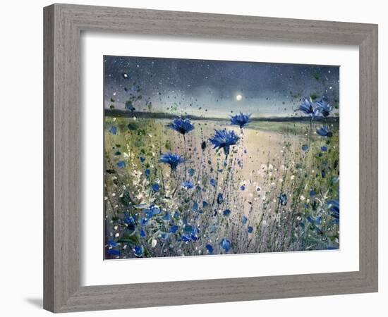 Cornflowers and The Moon No 1-Jennifer Taylor-Framed Art Print