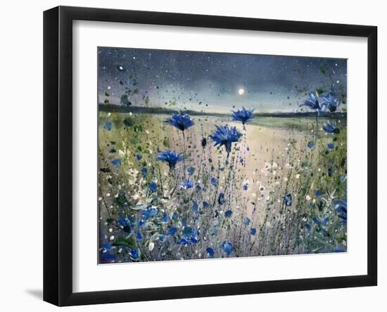 Cornflowers and The Moon No 1-Jennifer Taylor-Framed Art Print