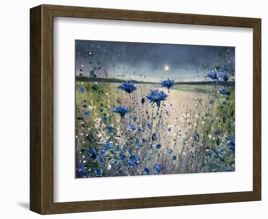 Cornflowers and The Moon No 1-Jennifer Taylor-Framed Premium Giclee Print