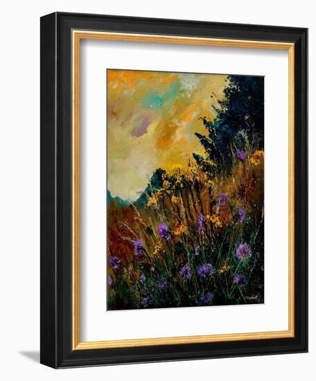 Cornflowers Yellow Purple-Pol Ledent-Framed Art Print