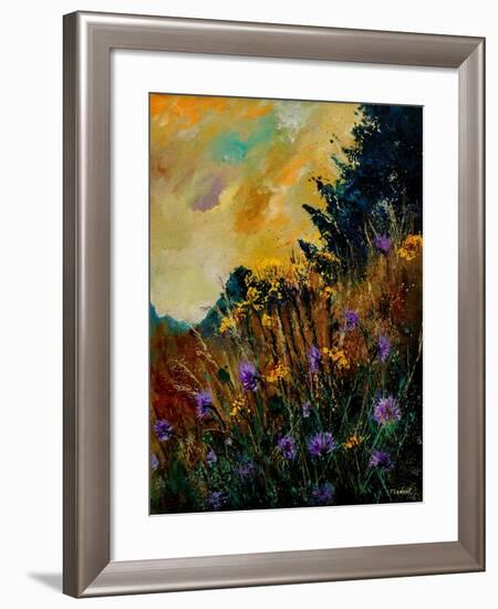Cornflowers Yellow Purple-Pol Ledent-Framed Art Print