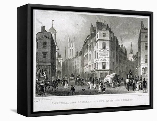Cornhill, London, 1830-S Lacey-Framed Premier Image Canvas
