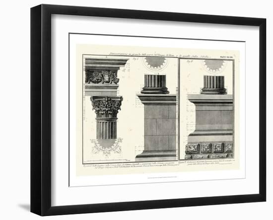 Cornice Tempio di Vesta-Giovanni Battista Piranesi-Framed Art Print