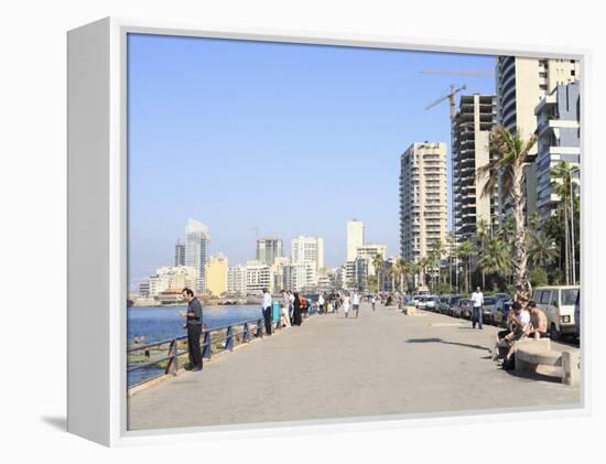 Corniche, Beirut, Lebanon, Middle East-Wendy Connett-Framed Premier Image Canvas