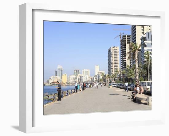 Corniche, Beirut, Lebanon, Middle East-Wendy Connett-Framed Photographic Print