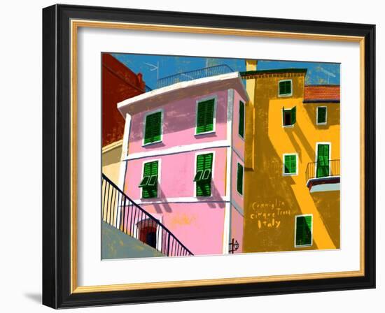 Corniglia Italy-Mark Ulriksen-Framed Art Print