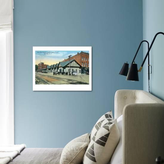 Corning New York New Erie Train Station And St James Hotel View Art Print Lantern Press Art Com Corning New York New Erie Train Station And St James Hotel View Art Print Lantern Press Art Com