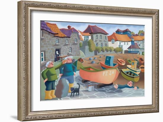 Cornish Fisherman's Lunch, 2001-Victoria Webster-Framed Giclee Print