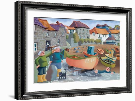 Cornish Fisherman's Lunch, 2001-Victoria Webster-Framed Giclee Print