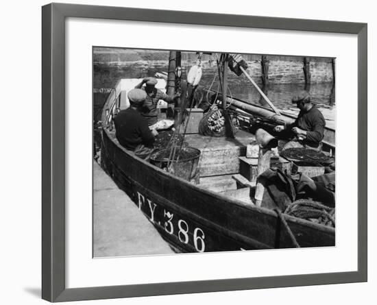 Cornish Fishermen-Fred Musto-Framed Photographic Print