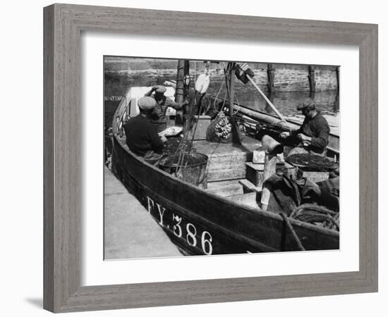 Cornish Fishermen-Fred Musto-Framed Photographic Print