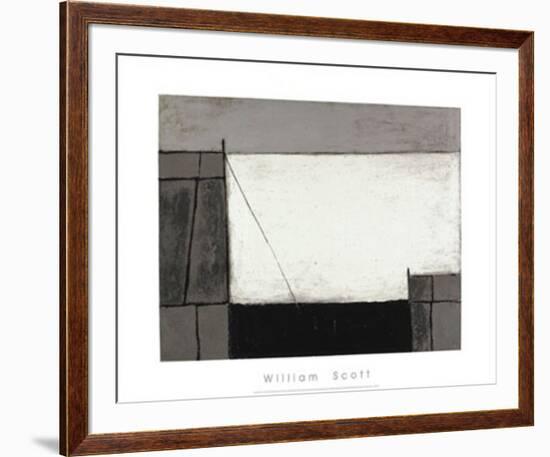 Cornish Harbour, c.1951-William Scott-Framed Serigraph