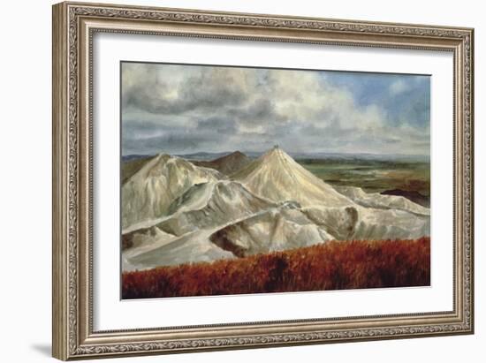 Cornish Landscape - China Clay Quarries at St. Austell-Vic Trevett-Framed Giclee Print