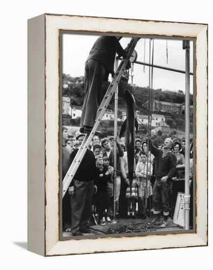 Cornish Shark Catch-null-Framed Premier Image Canvas