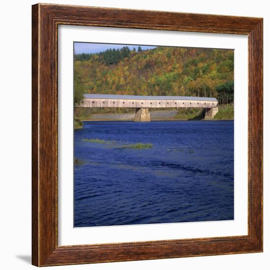 Cornish-Windsor Bridge, the Longest Covered Bridge in the Usa, Vermont, New England, USA-Roy Rainford-Framed Photographic Print