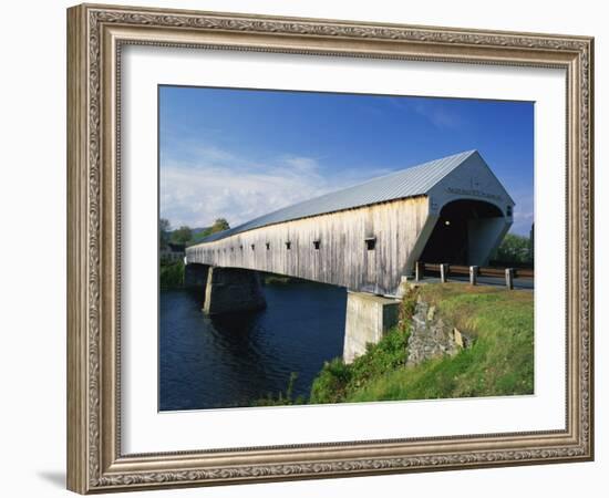 Cornish-Windsor Bridge, the Longest Covered Bridge in the Usa, Vermont, New England, USA-Rainford Roy-Framed Photographic Print