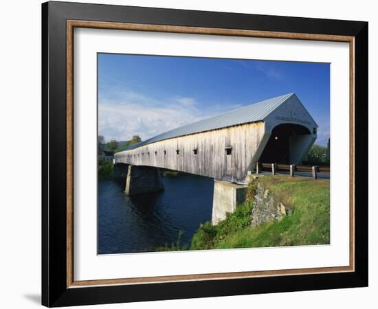 Cornish-Windsor Bridge, the Longest Covered Bridge in the Usa, Vermont, New England, USA-Rainford Roy-Framed Photographic Print