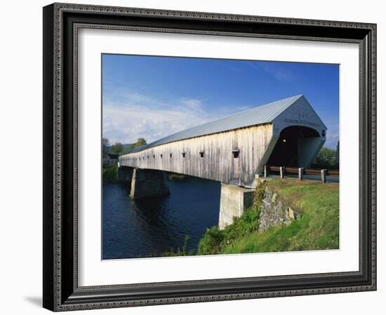 Cornish-Windsor Bridge, the Longest Covered Bridge in the Usa, Vermont, New England, USA-Rainford Roy-Framed Photographic Print