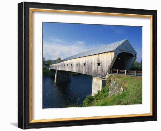 Cornish-Windsor Bridge, the Longest Covered Bridge in the Usa, Vermont, New England, USA-Rainford Roy-Framed Photographic Print