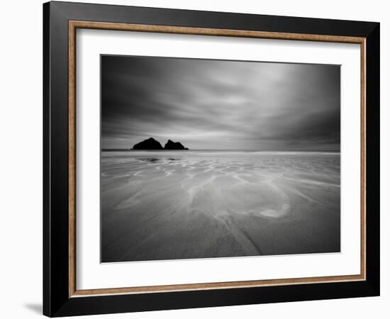 Cornwall, Holywell Bay, Holywell Beach and Carters or Gulls Rocks, UK-Alan Copson-Framed Photographic Print