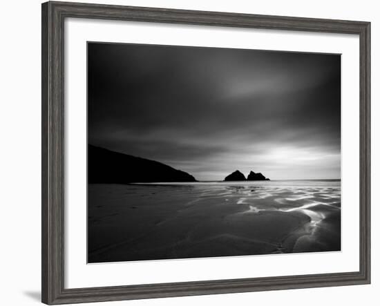 Cornwall, Holywell Bay, Holywell Beach and Carters or Gulls Rocks, UK-Alan Copson-Framed Photographic Print