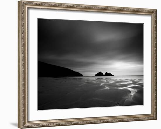 Cornwall, Holywell Bay, Holywell Beach and Carters or Gulls Rocks, UK-Alan Copson-Framed Photographic Print