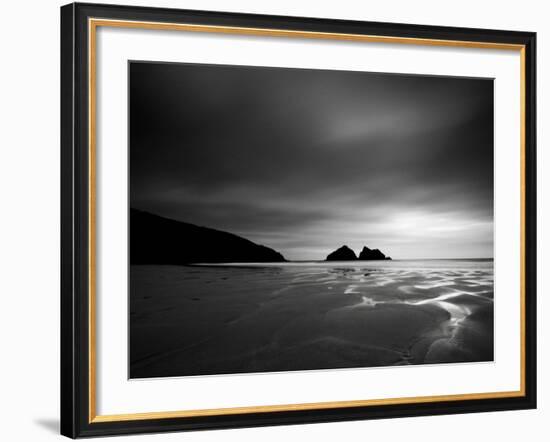 Cornwall, Holywell Bay, Holywell Beach and Carters or Gulls Rocks, UK-Alan Copson-Framed Photographic Print