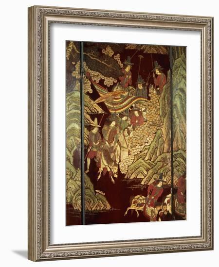 Coromandel Screen, C.1700-Chinese School-Framed Giclee Print