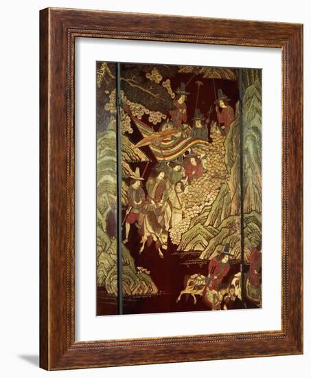 Coromandel Screen, C.1700-Chinese School-Framed Giclee Print