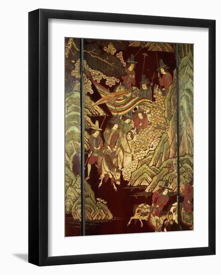 Coromandel Screen, C.1700-Chinese School-Framed Giclee Print