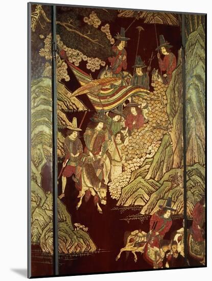 Coromandel Screen, C.1700-Chinese School-Mounted Giclee Print