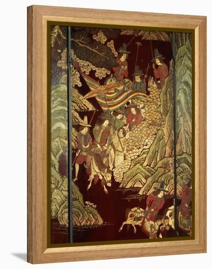 Coromandel Screen, C.1700-Chinese School-Framed Premier Image Canvas