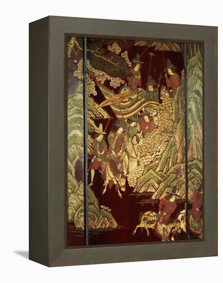 Coromandel Screen, C.1700-Chinese School-Framed Premier Image Canvas