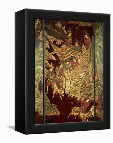 Coromandel Screen, C.1700-Chinese School-Framed Premier Image Canvas