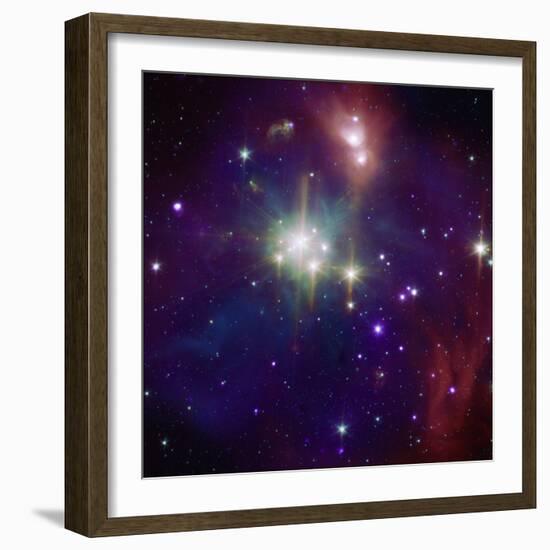 Corona Australis region, one of the nearest and most active regions of star formation in our Galaxy-null-Framed Premium Photographic Print