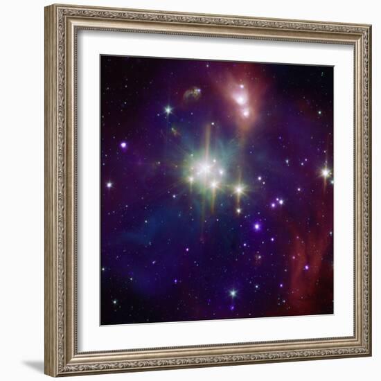 Corona Australis region, one of the nearest and most active regions of star formation in our Galaxy-null-Framed Photographic Print