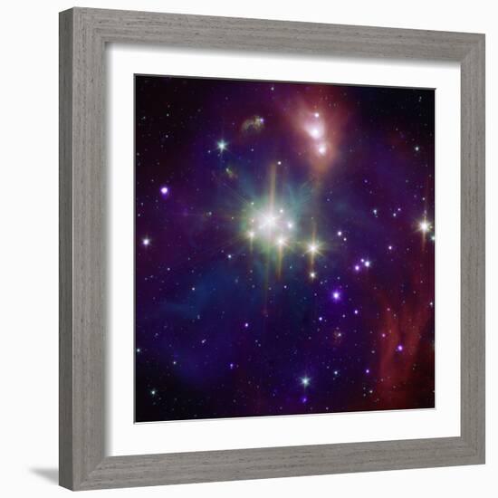 Corona Australis region, one of the nearest and most active regions of star formation in our Galaxy-null-Framed Photographic Print