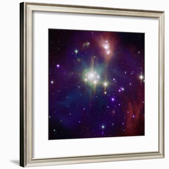 Corona Australis region, one of the nearest and most active regions of star formation in our Galaxy-null-Framed Photographic Print