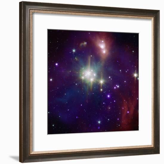 Corona Australis region, one of the nearest and most active regions of star formation in our Galaxy-null-Framed Photographic Print