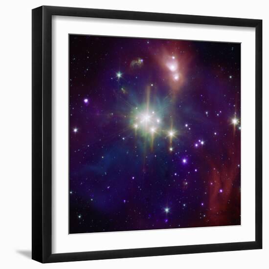 Corona Australis region, one of the nearest and most active regions of star formation in our Galaxy-null-Framed Photographic Print