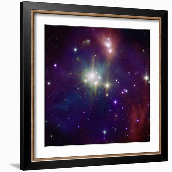 Corona Australis region, one of the nearest and most active regions of star formation in our Galaxy-null-Framed Photographic Print