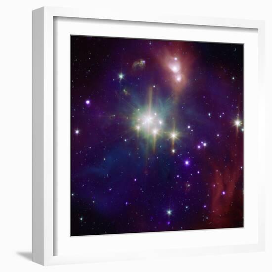 Corona Australis region, one of the nearest and most active regions of star formation in our Galaxy-null-Framed Photographic Print